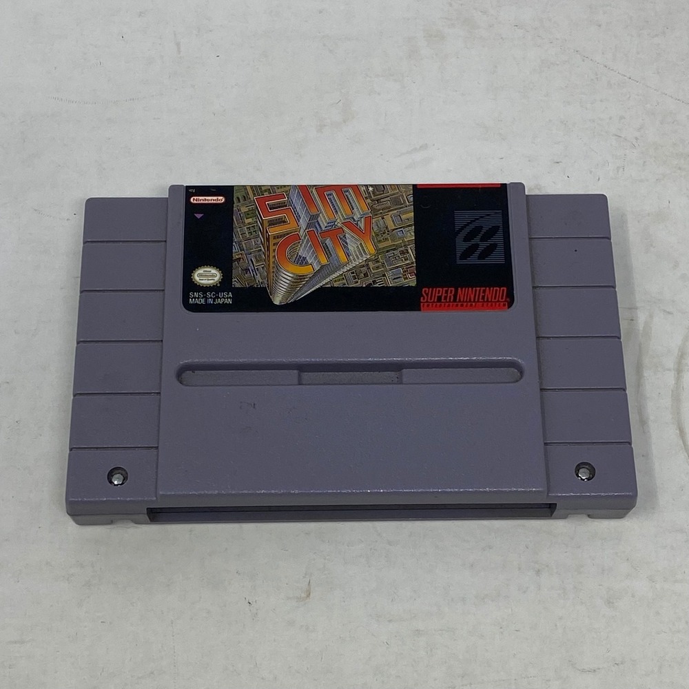 SimCity Nintendo‎ Super SNES Video Game Cartridge SNS-006 1991 Untested